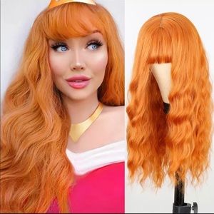 WIG WAVY BANG ORANGE